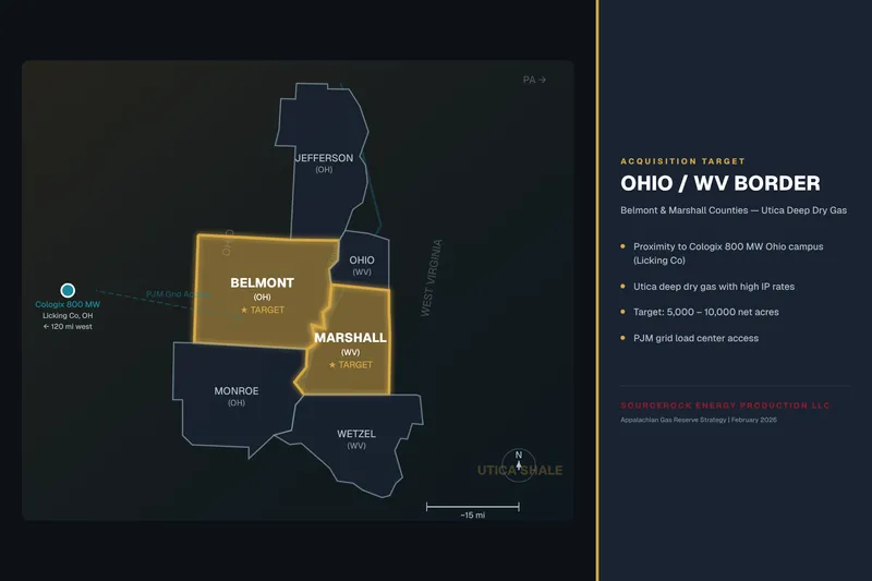 Ohio / WV Border acquisition target — Belmont & Marshall Counties